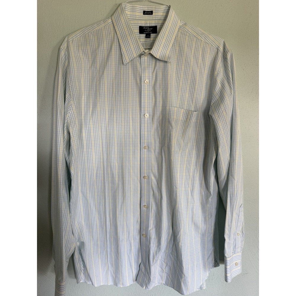 J.Crew "Thompson Shirtings" button-up collared dress shirt wrinkle-free Sz XL